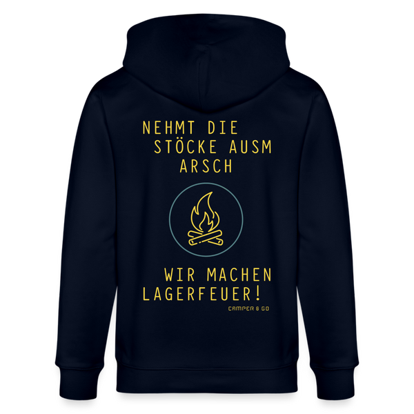 Kapuzenjacke "Lagerfeuer" - Premiumqualität Unisex - Navy