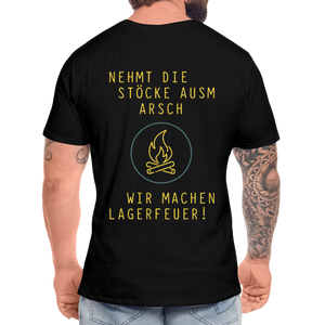 T-Shirt "Lagerfeuer" - Premiumqualität Men - Schwarz