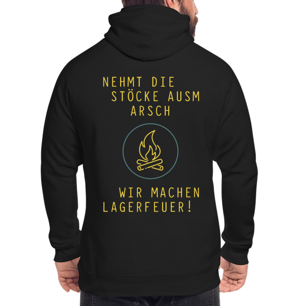 Hoodie "Lagerfeuer" - Premiumqualität Unisex - Schwarz